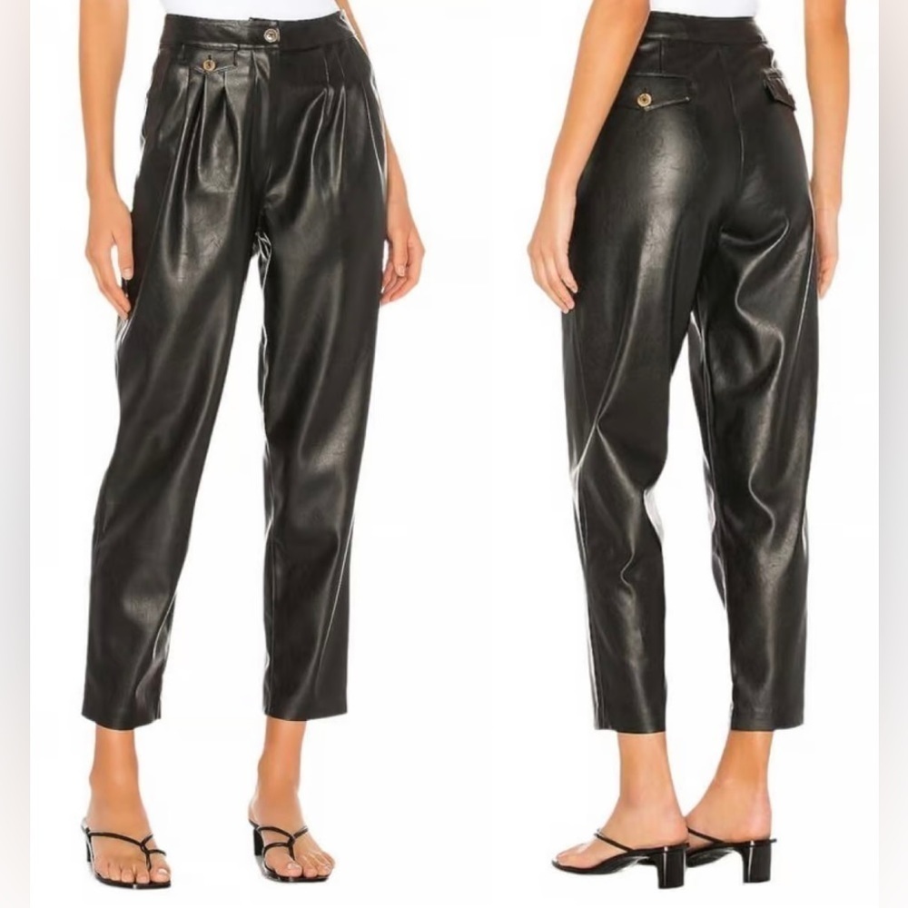 BlankNYC Vegan High Rise Faux Vegan Leather Pants in Black Sz 26 Sz Small